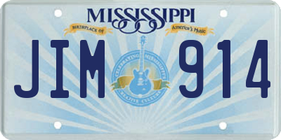 MS license plate JIM914