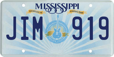 MS license plate JIM919