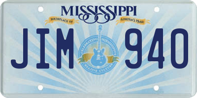 MS license plate JIM940