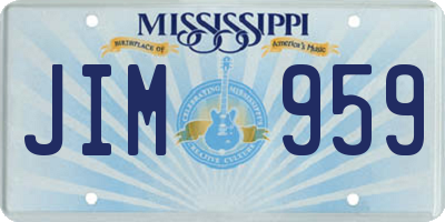 MS license plate JIM959