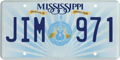 MS license plate JIM971