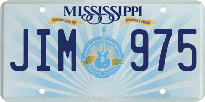 MS license plate JIM975
