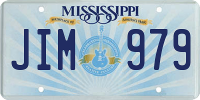 MS license plate JIM979