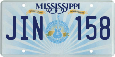 MS license plate JIN158