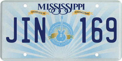 MS license plate JIN169