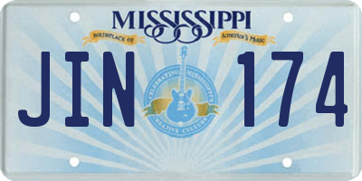 MS license plate JIN174