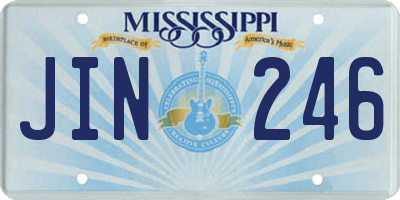 MS license plate JIN246