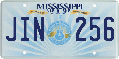 MS license plate JIN256