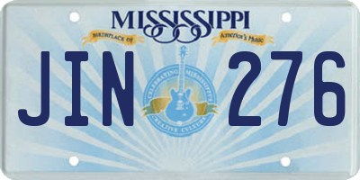 MS license plate JIN276