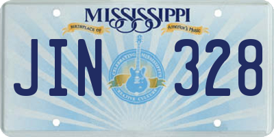 MS license plate JIN328
