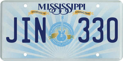 MS license plate JIN330