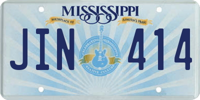 MS license plate JIN414