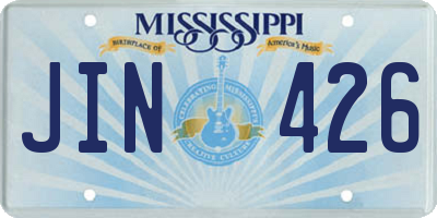 MS license plate JIN426