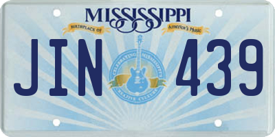 MS license plate JIN439