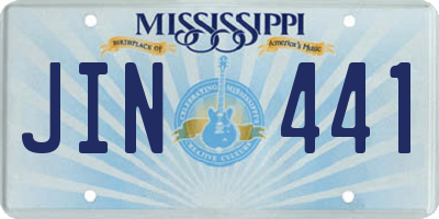 MS license plate JIN441