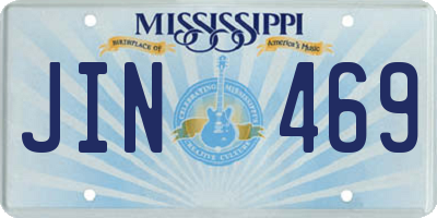 MS license plate JIN469