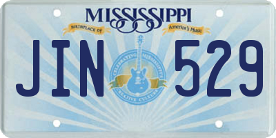MS license plate JIN529