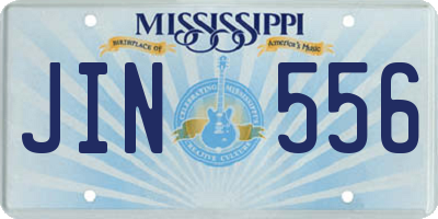 MS license plate JIN556