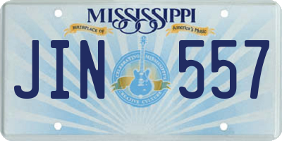 MS license plate JIN557