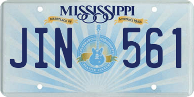 MS license plate JIN561