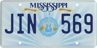 MS license plate JIN569