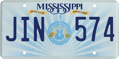 MS license plate JIN574