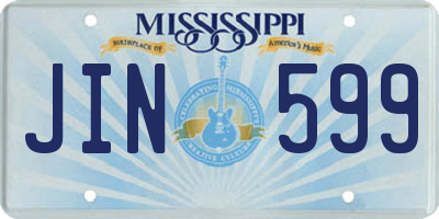 MS license plate JIN599