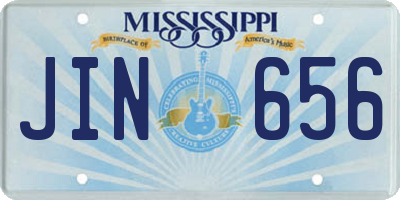 MS license plate JIN656
