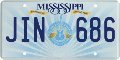 MS license plate JIN686