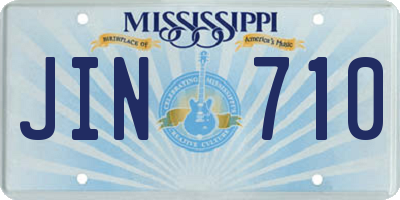 MS license plate JIN710
