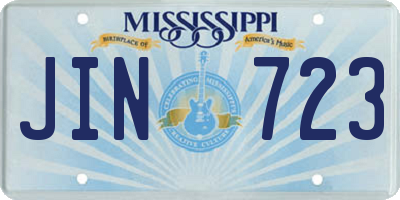 MS license plate JIN723