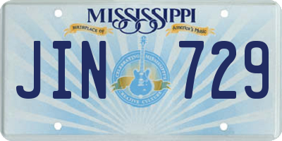 MS license plate JIN729