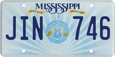 MS license plate JIN746