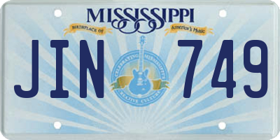 MS license plate JIN749