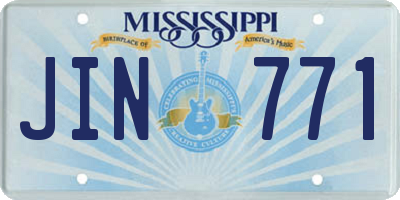 MS license plate JIN771
