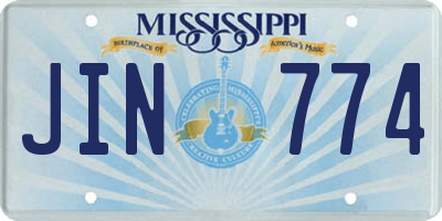 MS license plate JIN774