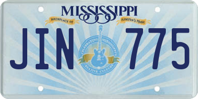 MS license plate JIN775