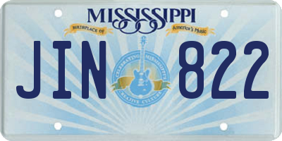 MS license plate JIN822