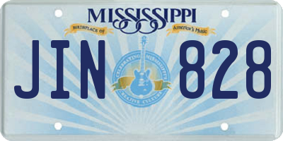 MS license plate JIN828