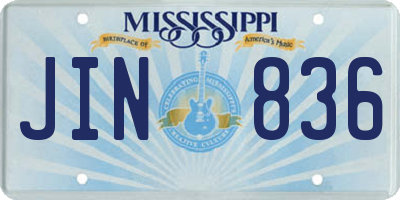 MS license plate JIN836