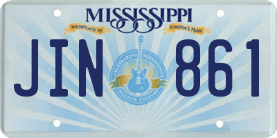 MS license plate JIN861