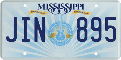 MS license plate JIN895