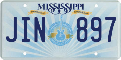 MS license plate JIN897