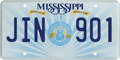 MS license plate JIN901