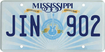 MS license plate JIN902