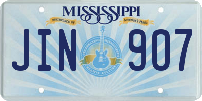 MS license plate JIN907