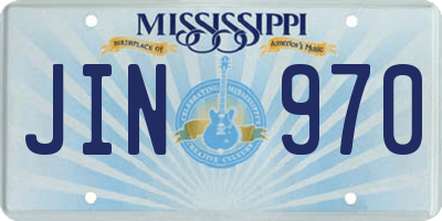 MS license plate JIN970