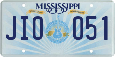 MS license plate JIO051