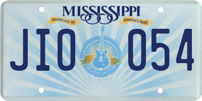 MS license plate JIO054