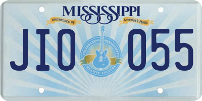 MS license plate JIO055